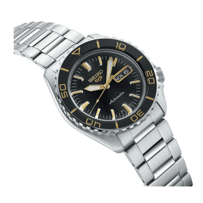 Seiko 5 Sport Automatic SKX Series Black Dial Silver Steel Strap Watch for Men - SRPK99K1 - Image 11